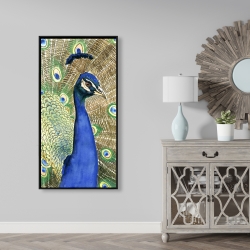 Framed 24 x 48 - Peacock