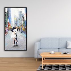 Framed 24 x 48 - Kiss of times square