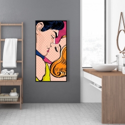 Framed 24 x 48 - Pop art style couple