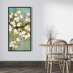 Encadré 24 x 48 - Cerisier blanc en fleurs