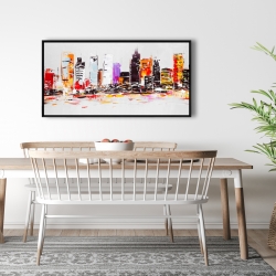 Encadré 24 x 48 - Ville abstraites aux couleurs vives