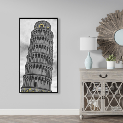 Framed 24 x 48 - Tower of pisa in italy
