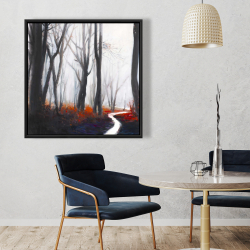 Framed 36 x 36 - Mysterious forest with stream
