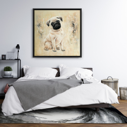 Encadré 36 x 36 - Petit chien pug