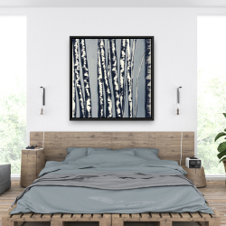 Framed 36 x 36 - Abstract birch forest