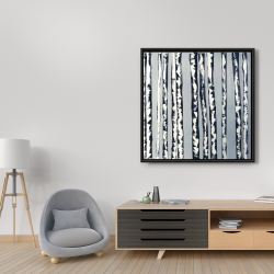 Framed 36 x 36 - Small birch trees