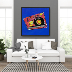 Framed 36 x 36 - Tape player