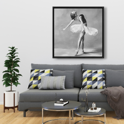 Framed 36 x 36 - Classic ballet dancer