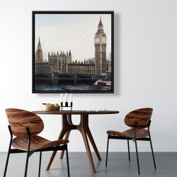 Framed 36 x 36 - Big ben clock elizabeth tower in london