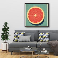 Framed 36 x 36 - Grapefruit