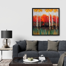 Encadré 36 x 36 - Bouleaux en automne