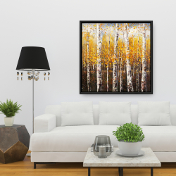 Framed 36 x 36 - Birches by sunny day
