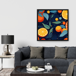 Framed 36 x 36 - Floating citrus