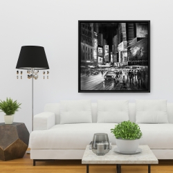 Encadré 36 x 36 - Times square monochrome