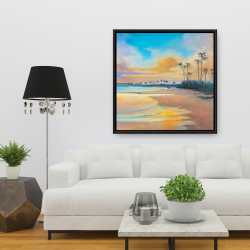 Framed 36 x 36 - Sunset by the sea