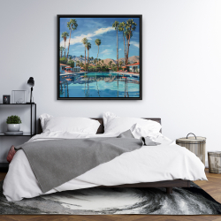 Framed 36 x 36 - Palm trees
