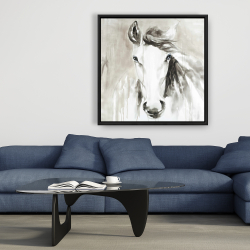 Framed 36 x 36 - Beautiful abstract horse