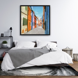 Framed 36 x 36 - Colorful houses in italy
