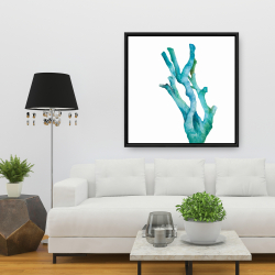 Framed 36 x 36 - Small watercolor sea coral