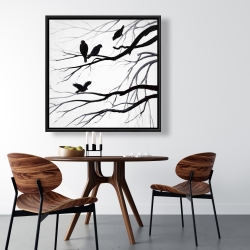 Framed 36 x 36 - Silhouette of birds