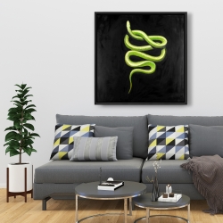 Framed 36 x 36 - Green snake