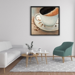 Framed 36 x 36 - Black coffee