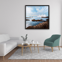 Framed 36 x 36 - Seaside wave
