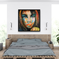 Framed 36 x 36 - Colorful woman portrait