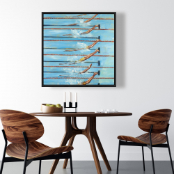 Framed 36 x 36 - Olympic swimmers