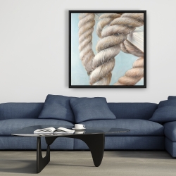 Framed 36 x 36 - Boat rope knot closeup