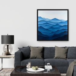 Framed 36 x 36 - Dark calm ocean waves