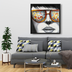 Framed 36 x 36 - Colorful sunglasses