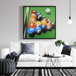 Encadré 36 x 36 - Table de billard avec formation de balle