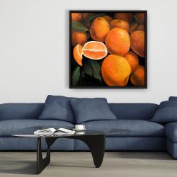 Framed 36 x 36 - Fresh oranges