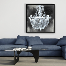 Framed 36 x 36 - Big glam chandelier