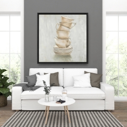 Framed 36 x 36 - Coffee mugs