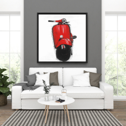 Framed 36 x 36 - Red italian scooter