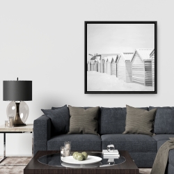 Framed 36 x 36 - Beach cabins