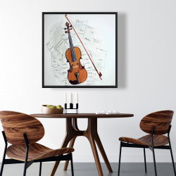 Encadré 36 x 36 - Violon sur partitions