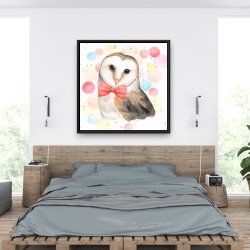 Framed 36 x 36 - Chic owl