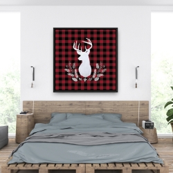 Framed 36 x 36 - Deer plaid