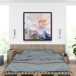 Framed 36 x 36 - Pastel colored flower