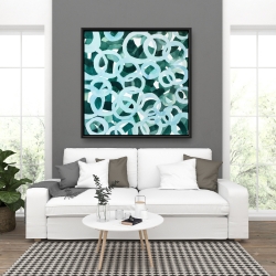 Framed 36 x 36 - Abstract circles
