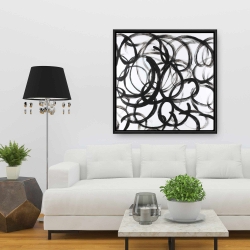 Framed 36 x 36 - Abstract curly lines