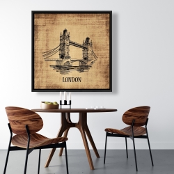 Framed 36 x 36 - Tower bridge illustration