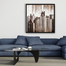Framed 36 x 36 - Square city