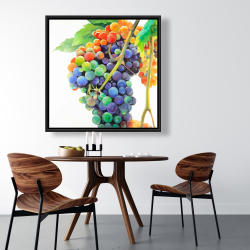 Framed 36 x 36 - Colorful bunch of grapes