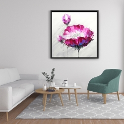 Framed 36 x 36 - Fuchsia wild flower