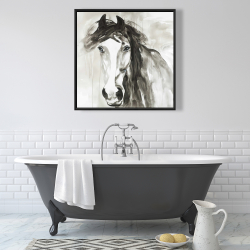 Framed 36 x 36 - Beautiful wild horse