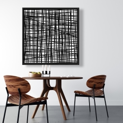 Framed 36 x 36 - Abstract small stripes